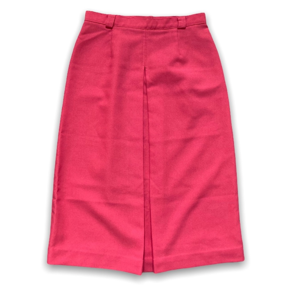 Vintage Union Made Pleated Skirt in Coral
